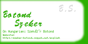 botond szeker business card